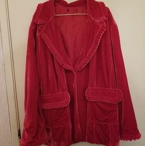 Pink velvet jacket
